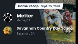 Recap: Metter  vs. Savannah Country Day School 2020