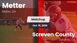Matchup: Metter  vs. Screven County  2020