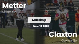 Matchup: Metter  vs. Claxton  2020