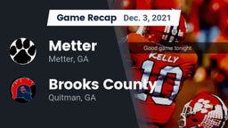 Recap: Metter  vs. Brooks County  2021