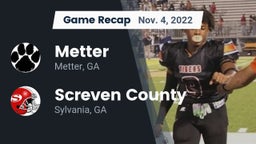 Recap: Metter  vs. Screven County  2022
