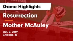 Resurrection  vs Mother McAuley  Game Highlights - Oct. 9, 2019