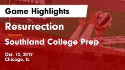 Resurrection  vs Southland College Prep Game Highlights - Oct. 12, 2019