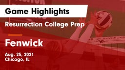 Resurrection College Prep  vs Fenwick  Game Highlights - Aug. 25, 2021