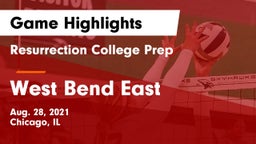 Resurrection College Prep  vs West Bend East  Game Highlights - Aug. 28, 2021