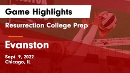 Resurrection College Prep  vs Evanston  Game Highlights - Sept. 9, 2022