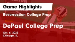 Resurrection College Prep  vs DePaul College Prep  Game Highlights - Oct. 6, 2022