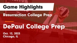 Resurrection College Prep  vs DePaul College Prep Game Highlights - Oct. 12, 2023