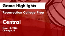 Resurrection College Prep  vs Central  Game Highlights - Nov. 13, 2023