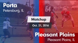 Matchup: Porta  vs. Pleasant Plains  2016