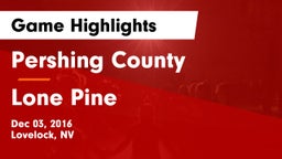 Pershing County  vs Lone Pine Game Highlights - Dec 03, 2016