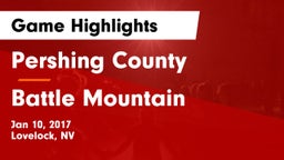 Pershing County  vs Battle Mountain Game Highlights - Jan 10, 2017