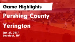 Pershing County  vs Yerington Game Highlights - Jan 27, 2017