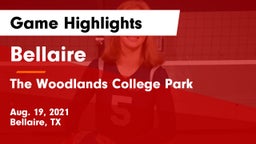 Bellaire  vs The Woodlands College Park  Game Highlights - Aug. 19, 2021