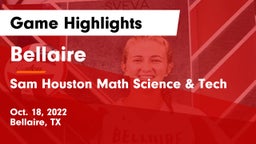 Bellaire  vs Sam Houston Math Science & Tech  Game Highlights - Oct. 18, 2022