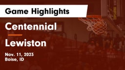 Centennial  vs Lewiston  Game Highlights - Nov. 11, 2023