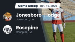 Recap: Jonesboro-Hodge  vs. Rosepine  2020