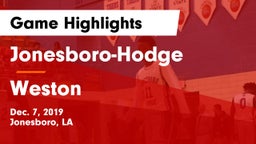 Jonesboro-Hodge  vs Weston Game Highlights - Dec. 7, 2019