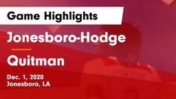 Jonesboro-Hodge  vs Quitman  Game Highlights - Dec. 1, 2020