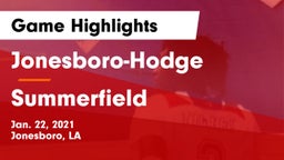 Jonesboro-Hodge  vs Summerfield  Game Highlights - Jan. 22, 2021