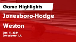 Jonesboro-Hodge  vs Weston Game Highlights - Jan. 5, 2024