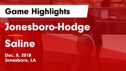 Jonesboro-Hodge  vs Saline Game Highlights - Dec. 8, 2018
