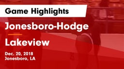 Jonesboro-Hodge  vs Lakeview  Game Highlights - Dec. 20, 2018