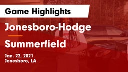 Jonesboro-Hodge  vs Summerfield  Game Highlights - Jan. 22, 2021