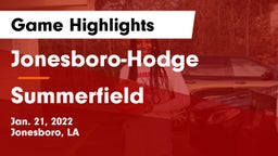 Jonesboro-Hodge  vs Summerfield  Game Highlights - Jan. 21, 2022