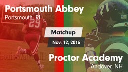 Matchup: Portsmouth Abbey vs. Proctor Academy  2016