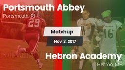 Matchup: Portsmouth Abbey vs. Hebron Academy  2017