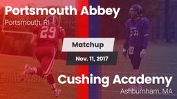 Matchup: Portsmouth Abbey vs. Cushing Academy  2017