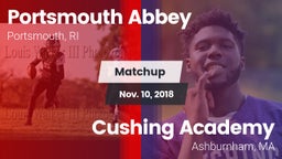 Matchup: Portsmouth Abbey vs. Cushing Academy  2018