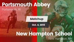 Matchup: Portsmouth Abbey vs. New Hampton School  2019