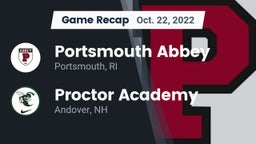 Recap: Portsmouth Abbey  vs. Proctor Academy  2022