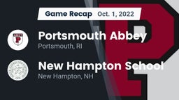 Recap: Portsmouth Abbey  vs. New Hampton School  2022