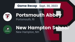 Recap: Portsmouth Abbey  vs. New Hampton School  2023