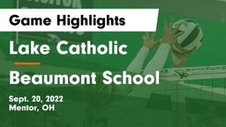 Lake Catholic  vs Beaumont School Game Highlights - Sept. 20, 2022