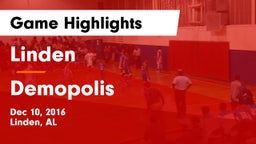 Linden  vs Demopolis Game Highlights - Dec 10, 2016
