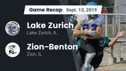 Recap: Lake Zurich  vs. Zion-Benton  2019