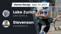 Recap: Lake Zurich  vs. Stevenson  2019