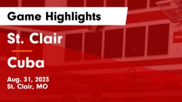 St. Clair  vs Cuba  Game Highlights - Aug. 31, 2023
