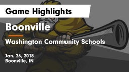 Boonville  vs Washington Community Schools Game Highlights - Jan. 26, 2018