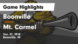 Boonville  vs Mt. Carmel  Game Highlights - Jan. 27, 2018