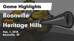 Boonville  vs Heritage Hills  Game Highlights - Feb. 1, 2018