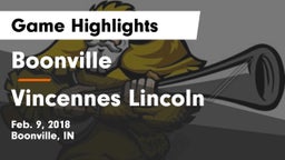 Boonville  vs Vincennes Lincoln  Game Highlights - Feb. 9, 2018