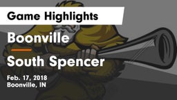 Boonville  vs South Spencer  Game Highlights - Feb. 17, 2018