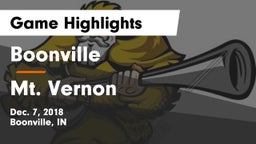 Boonville  vs Mt. Vernon  Game Highlights - Dec. 7, 2018