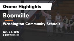 Boonville  vs Washington Community Schools Game Highlights - Jan. 31, 2020