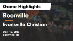 Boonville  vs Evansville Christian  Game Highlights - Dec. 15, 2023